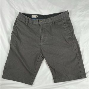 Volcom Flat Front Casual Shorts Grey 32W 11”Inseam